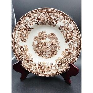 Vintage Royal Staffordshire Tonquin Dinnerware 2 Soup‎ Bowls Clarice Cliff Brown